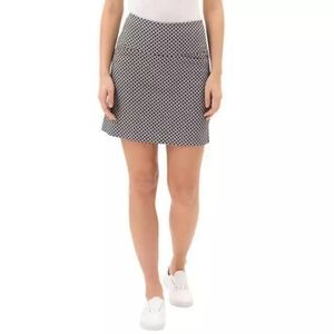 S.C.& Co. Pull On Skort Black White Print Stretch Skirt Classic Various Sizes